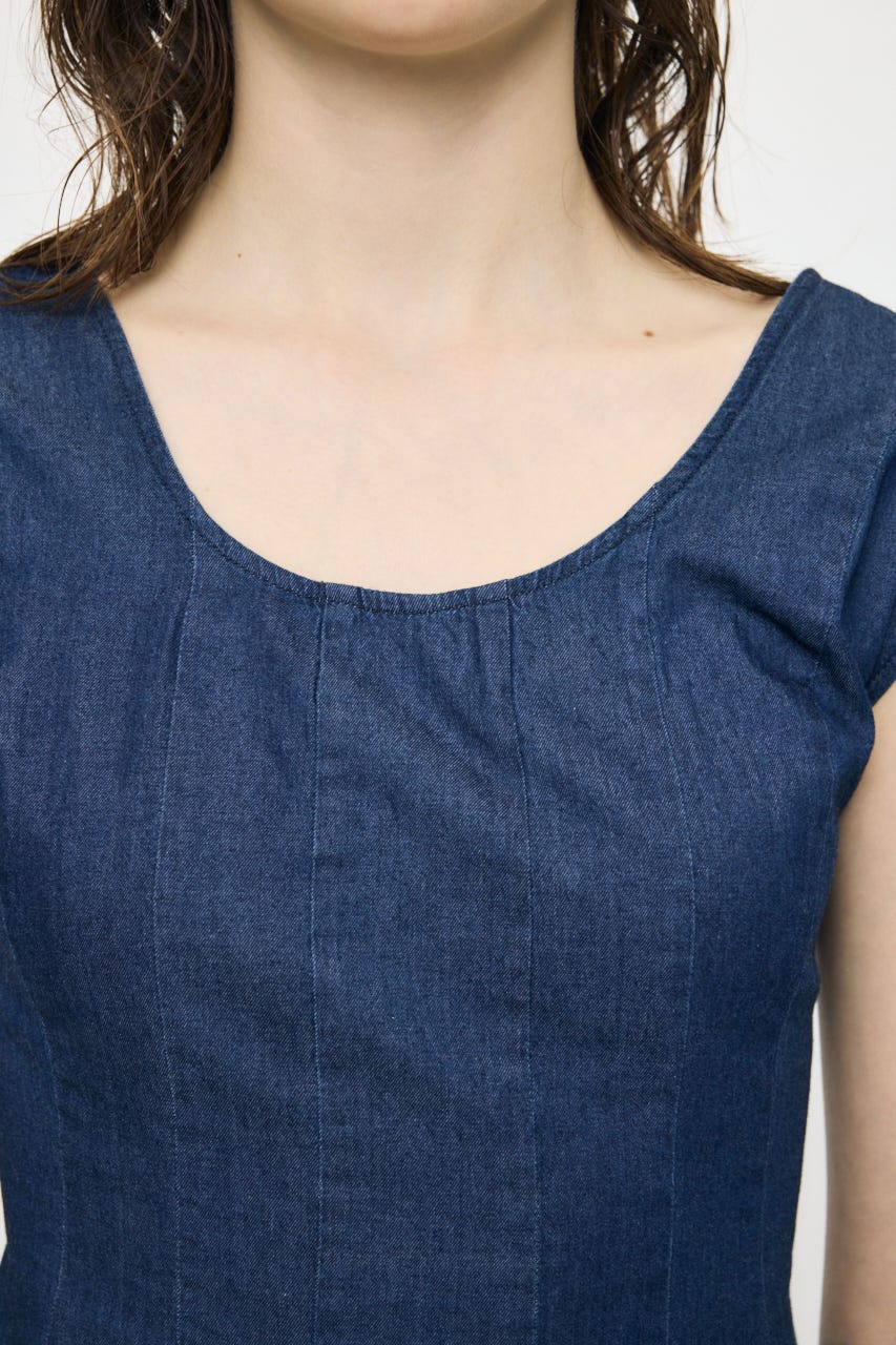DENIM MINI  ドレス BLU 1