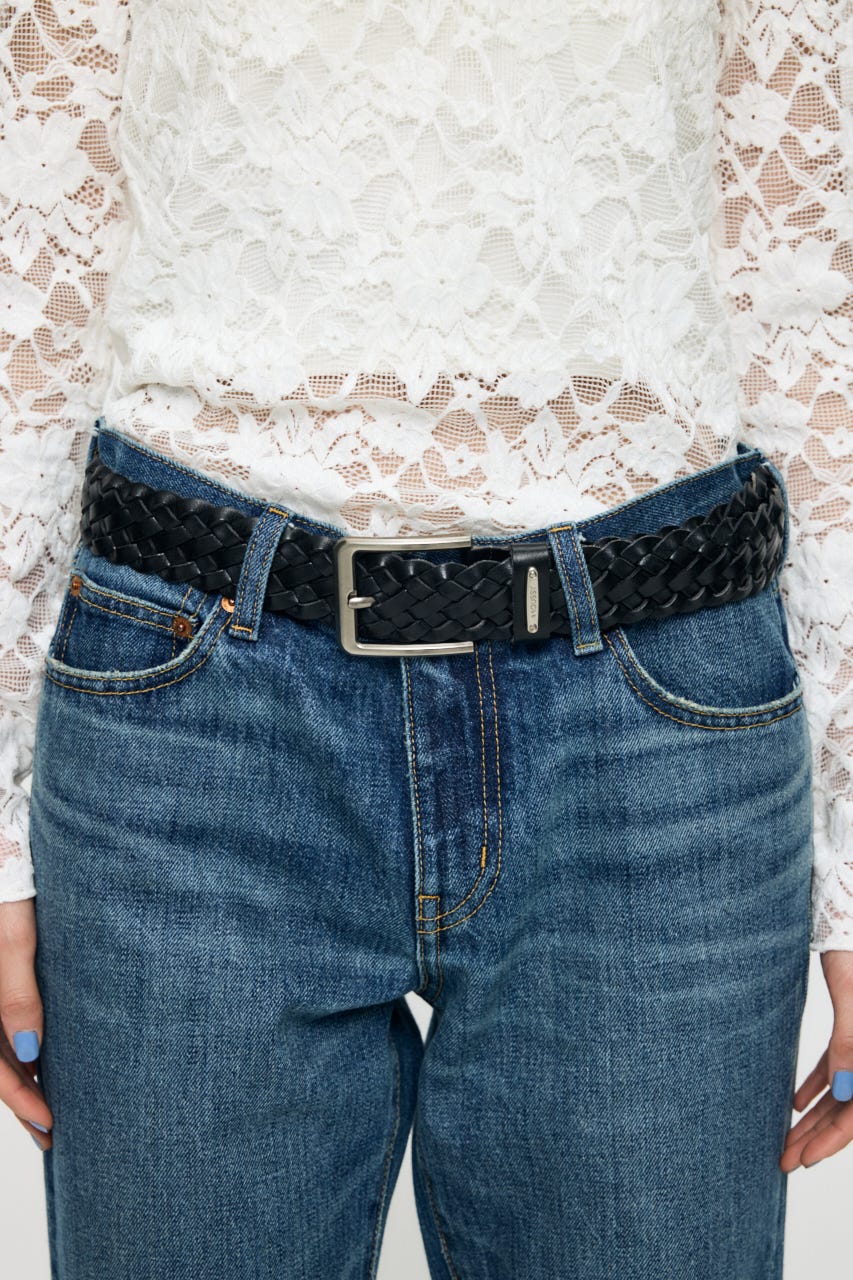 MESH LEATHER ベルト BLK FREE