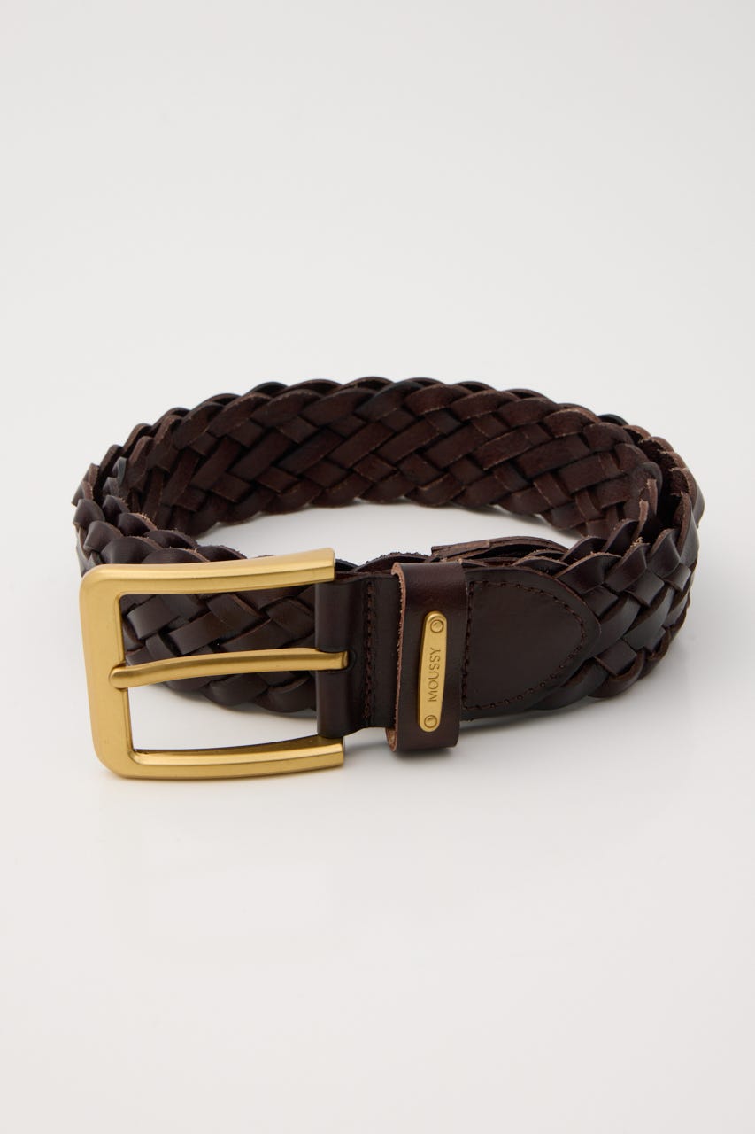 MESH LEATHER ベルト BRN FREE