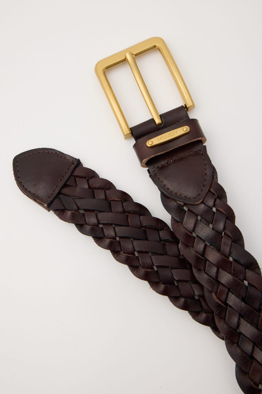 MESH LEATHER ベルト BRN FREE