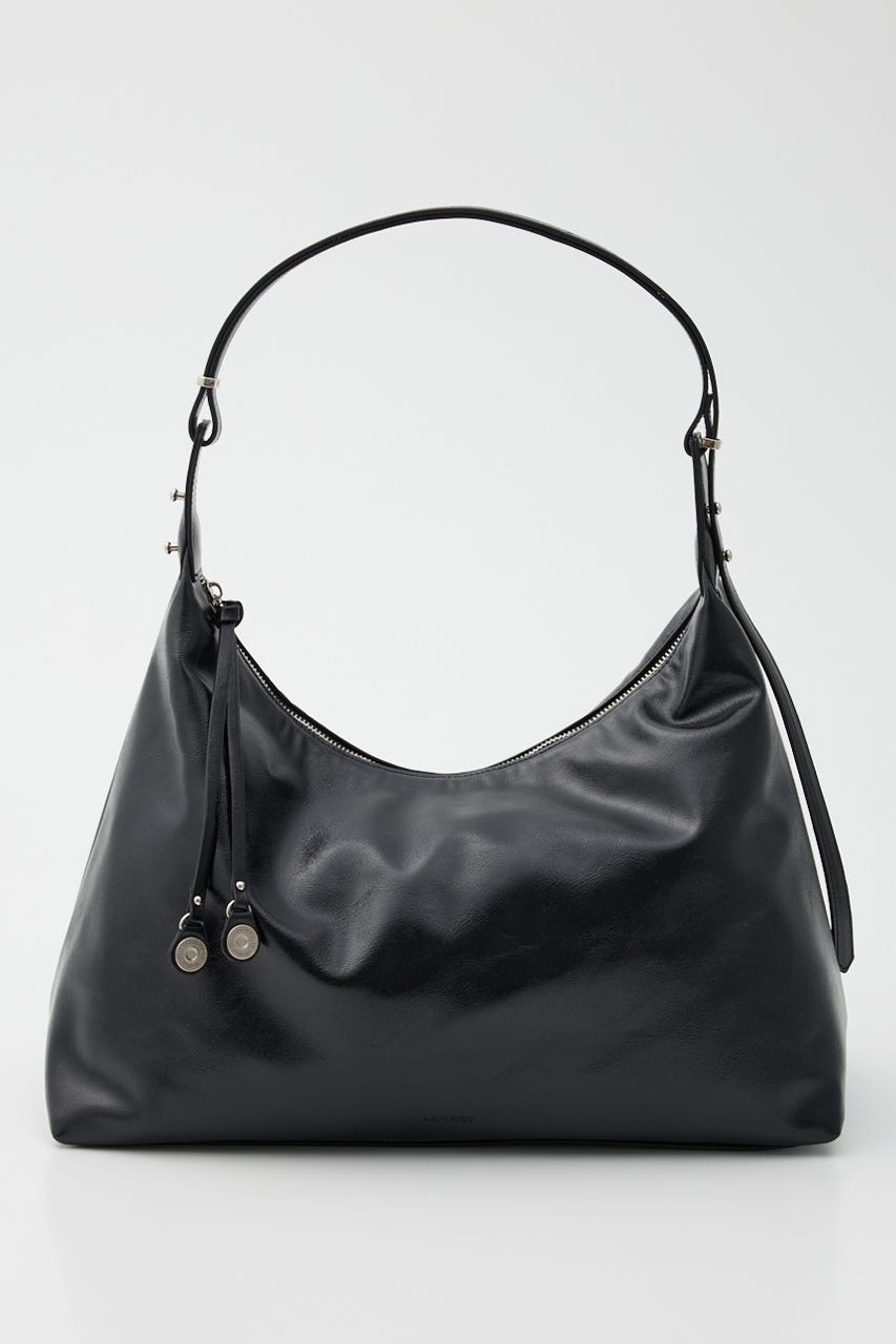 SLOUCHY F/LEATHER バッグ BLK FREE