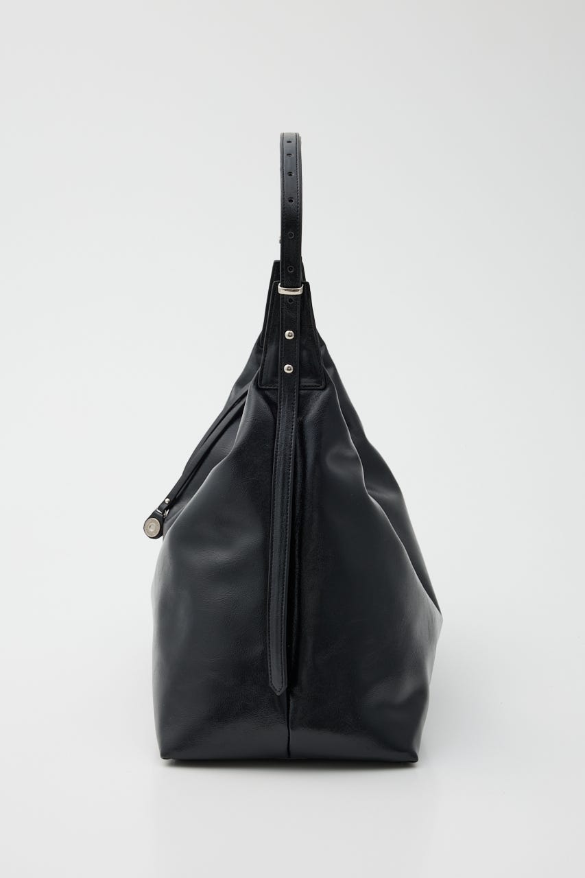 SLOUCHY F/LEATHER バッグ BLK FREE