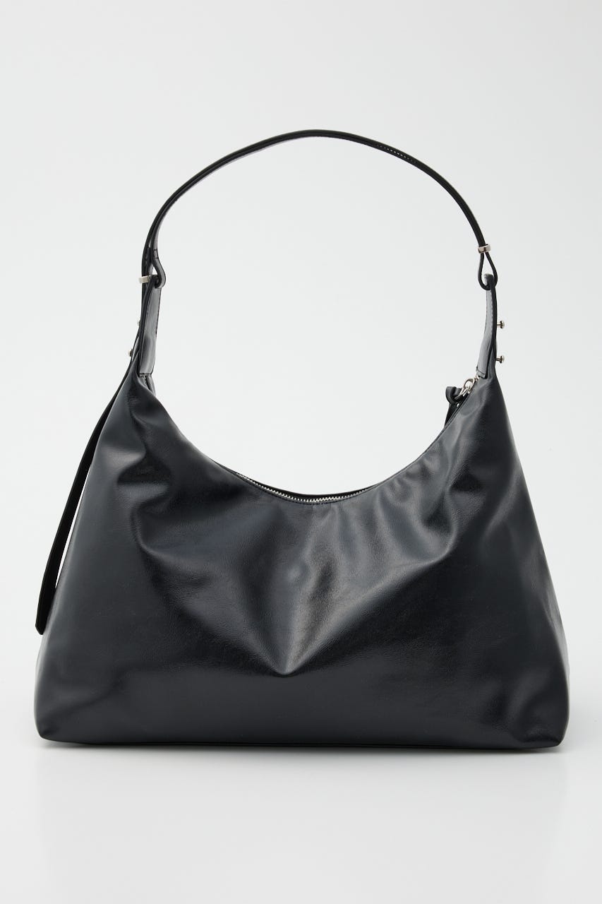 SLOUCHY F/LEATHER バッグ BLK FREE