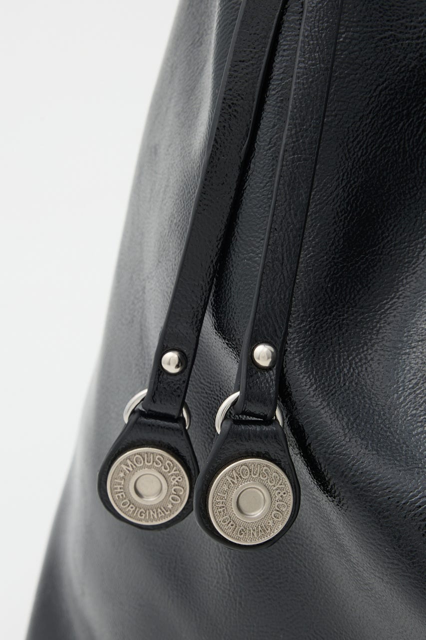 SLOUCHY F/LEATHER バッグ BLK FREE