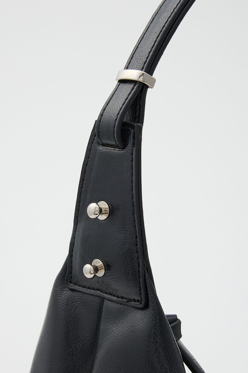 SLOUCHY F/LEATHER バッグ BLK FREE