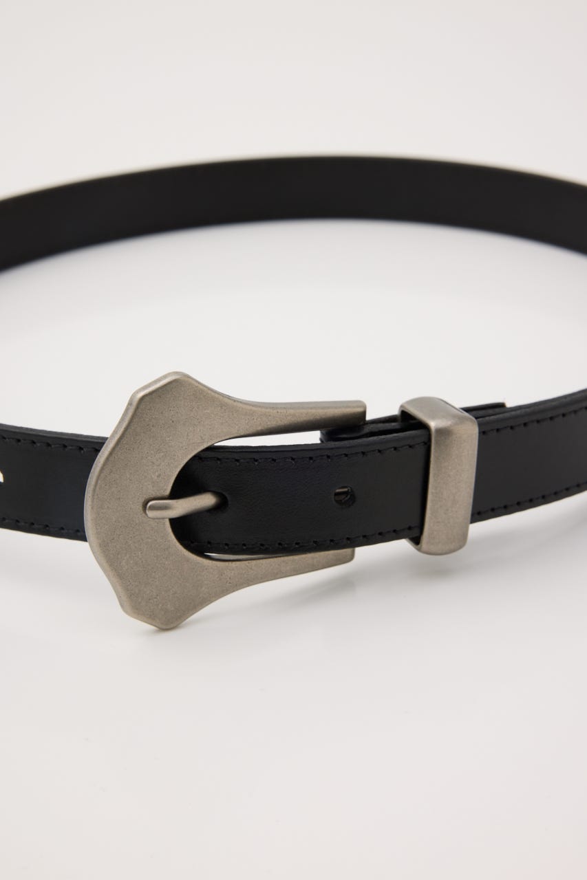 FLAT METAL BUCKLE ベルト BLK FREE