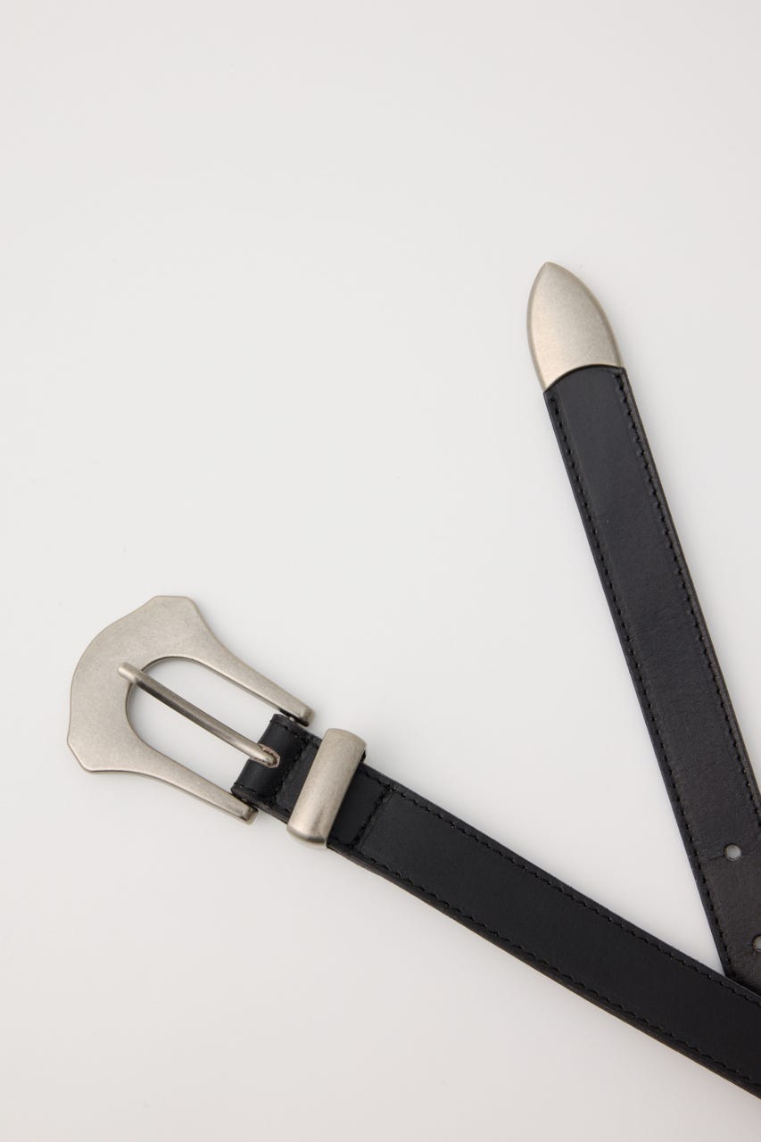 FLAT METAL BUCKLE ベルト BLK FREE