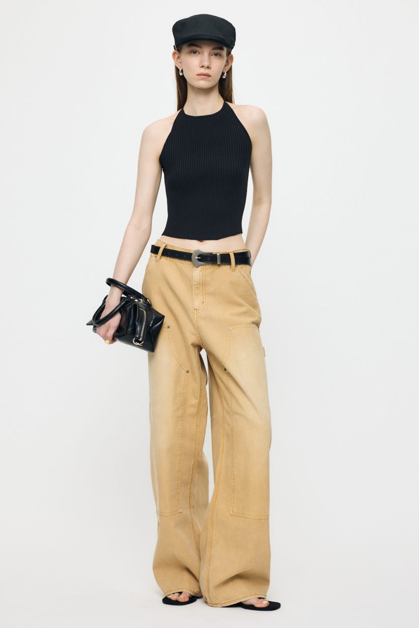FLAT METAL BUCKLE ベルト BLK FREE