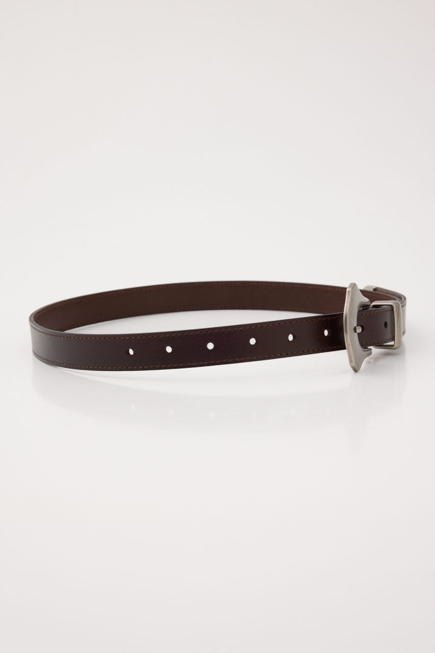 FLAT METAL BUCKLE ベルト BRN FREE