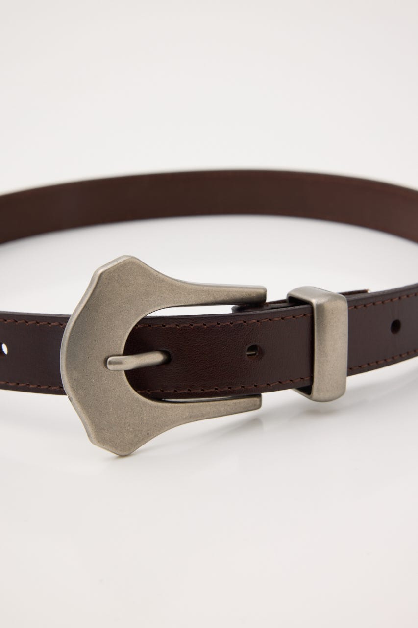FLAT METAL BUCKLE ベルト BRN FREE