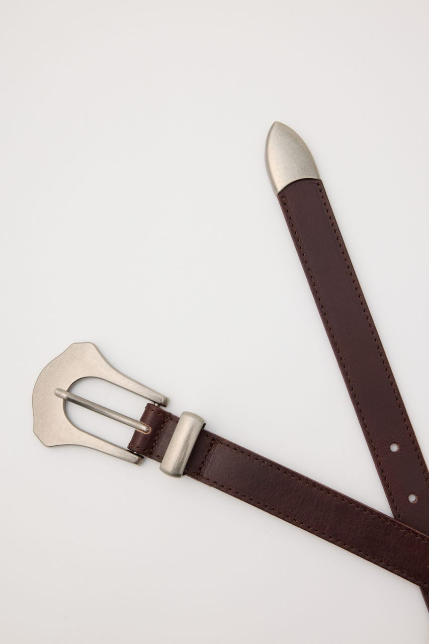 FLAT METAL BUCKLE ベルト BRN FREE