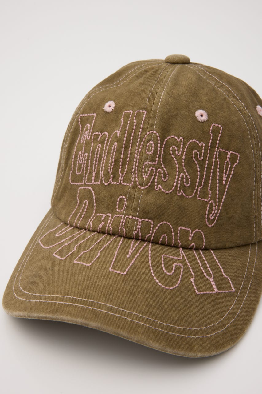 STITCH LOGO BASEBALL キャップ BEG FREE