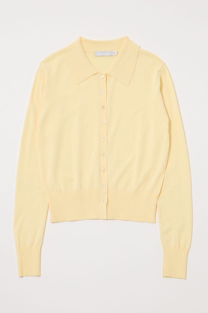 HIGH GAUGE KNIT シャツ L/YEL FREE