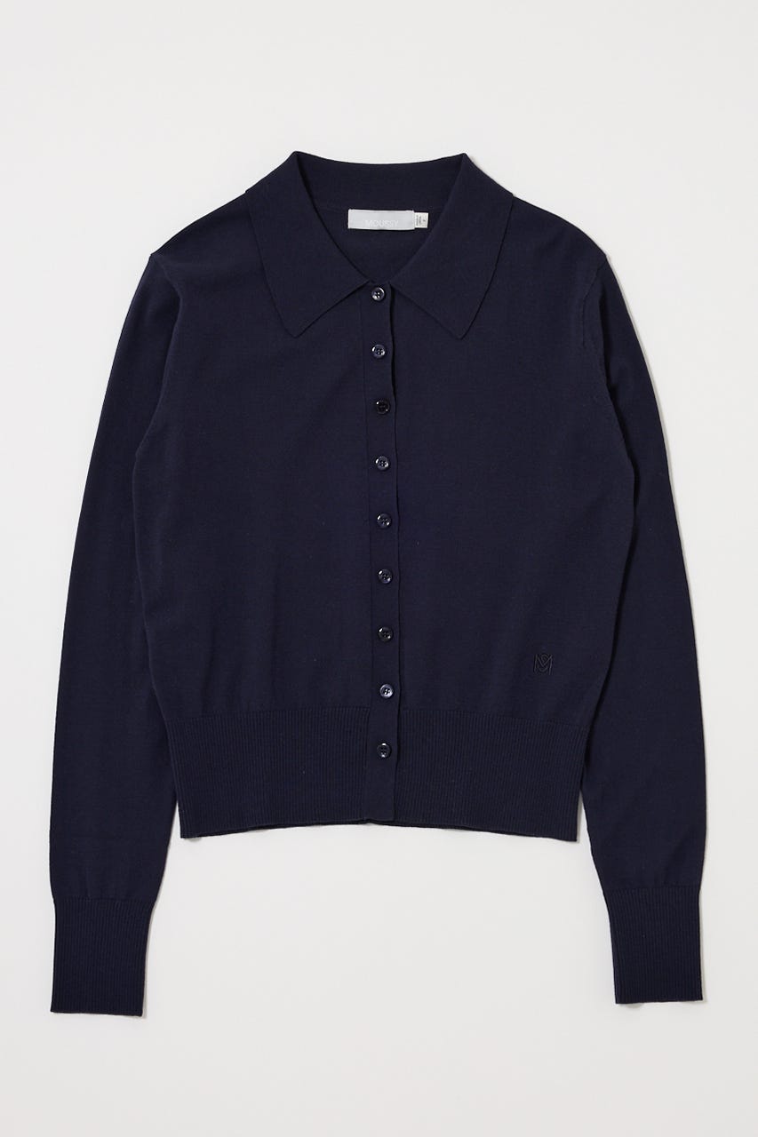 HIGH GAUGE KNIT シャツ NVY FREE