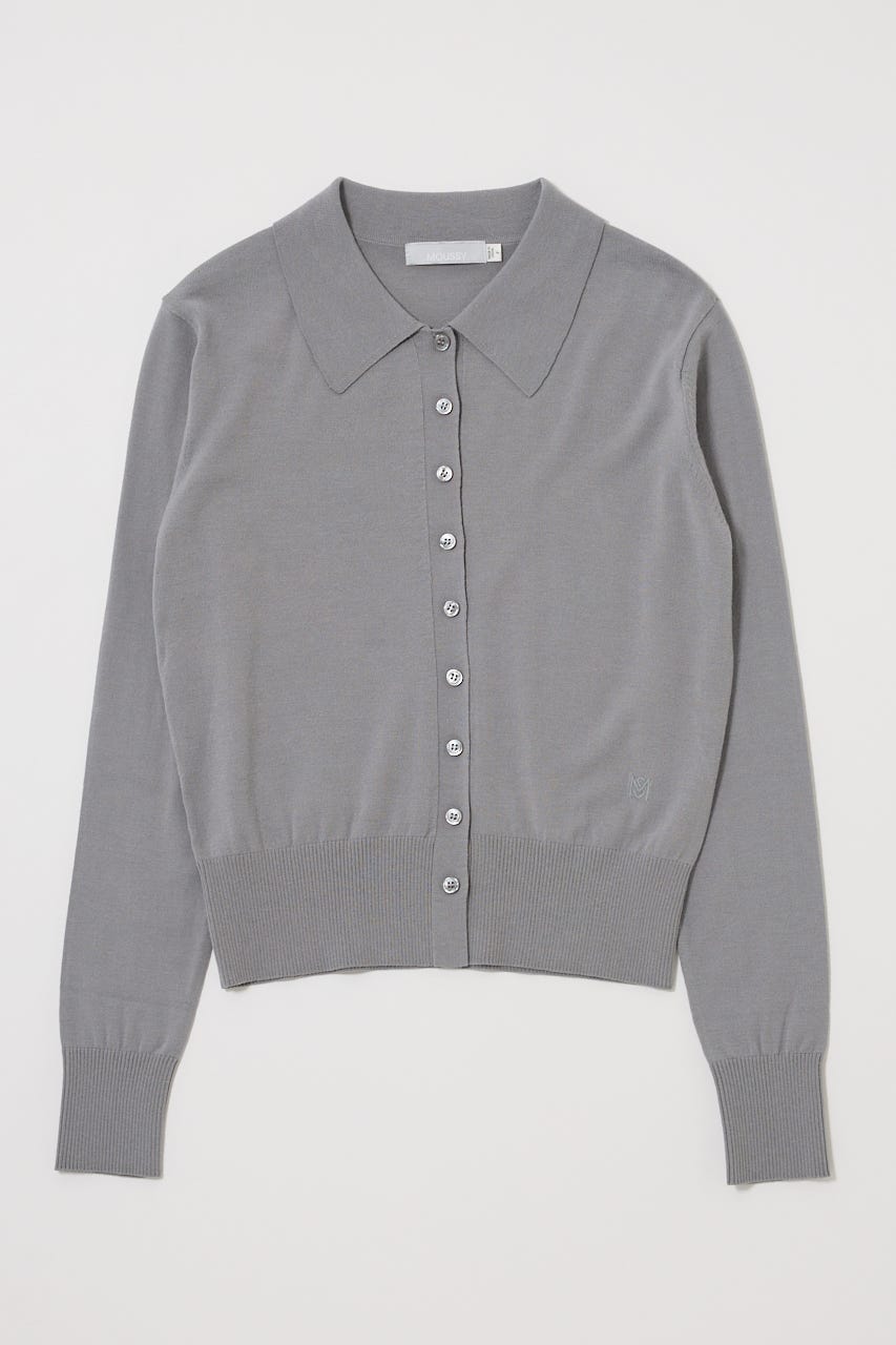 HIGH GAUGE KNIT シャツ T.GRY FREE