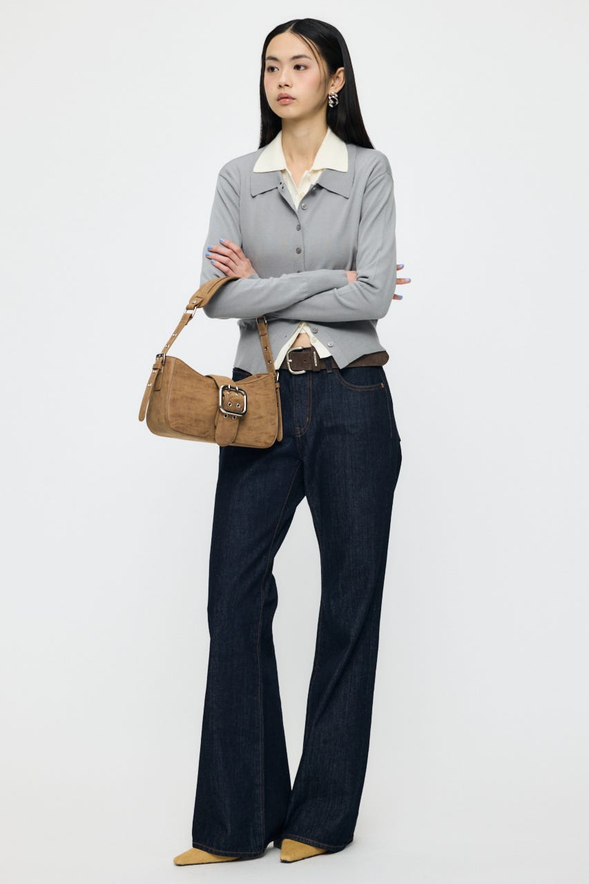 HIGH GAUGE KNIT シャツ T.GRY FREE