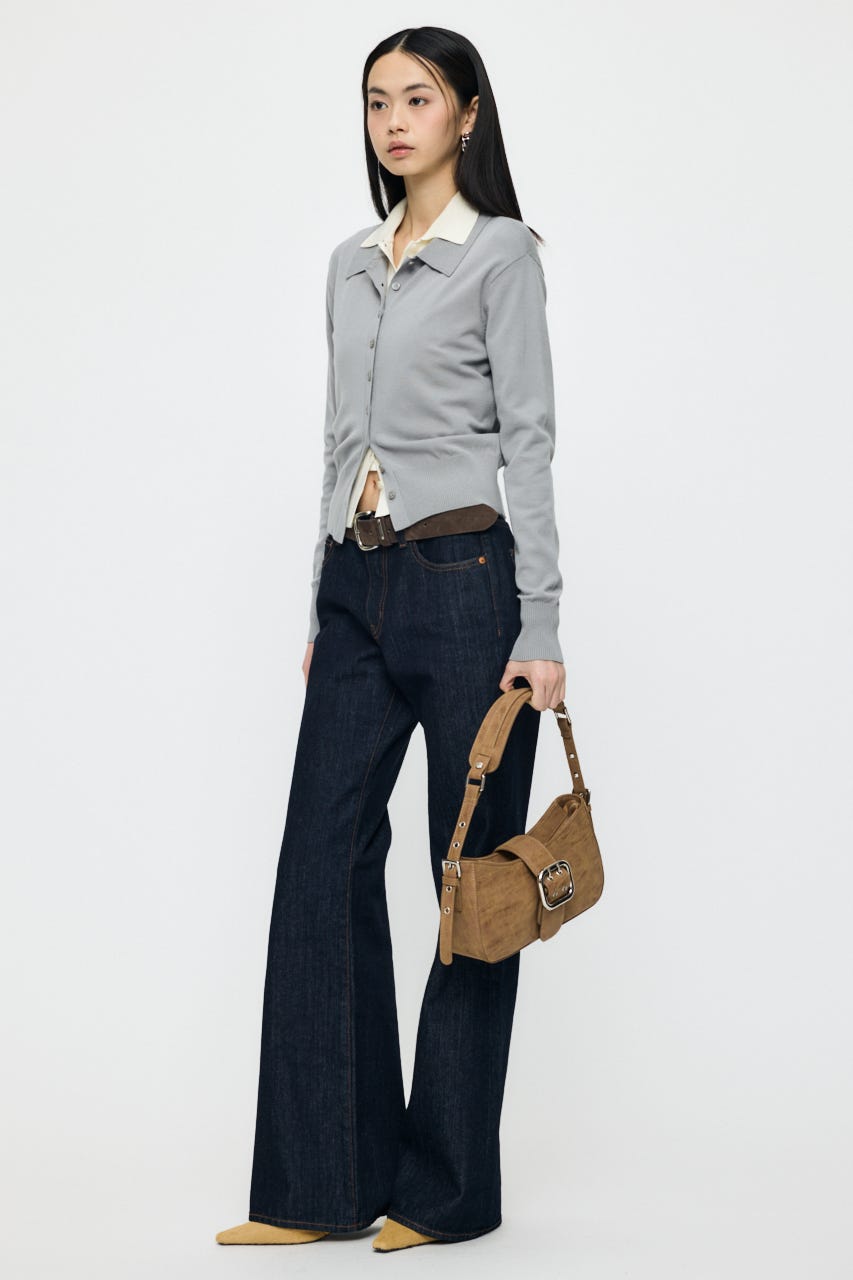 HIGH GAUGE KNIT シャツ T.GRY FREE