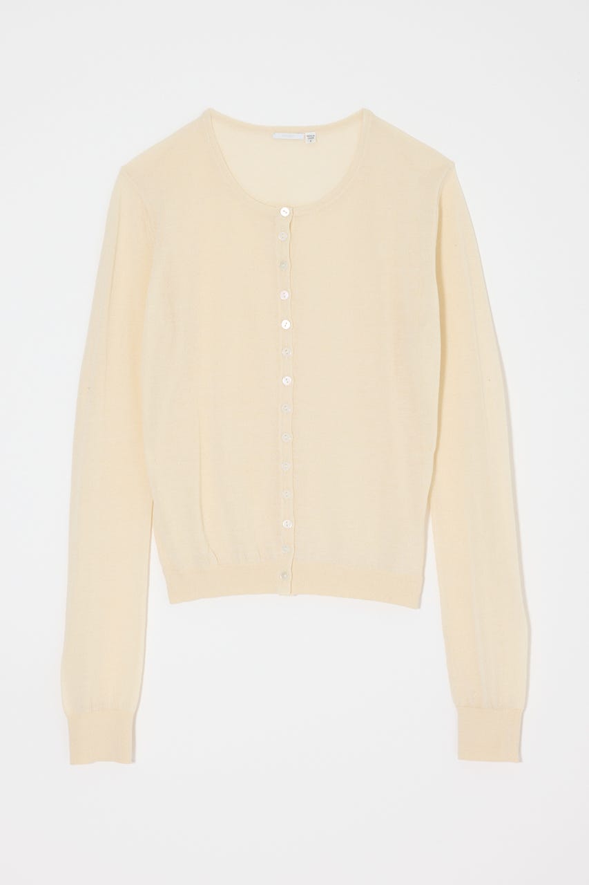 SHEER KNIT カーディガン IVOY FREE