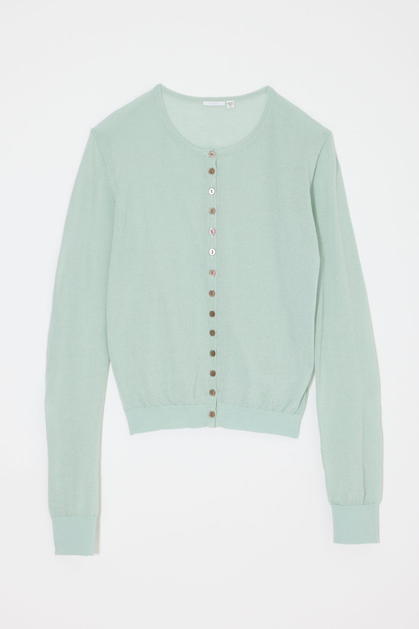 SHEER KNIT カーディガン MINT FREE