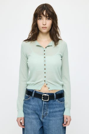 SHEER KNIT カーディガン