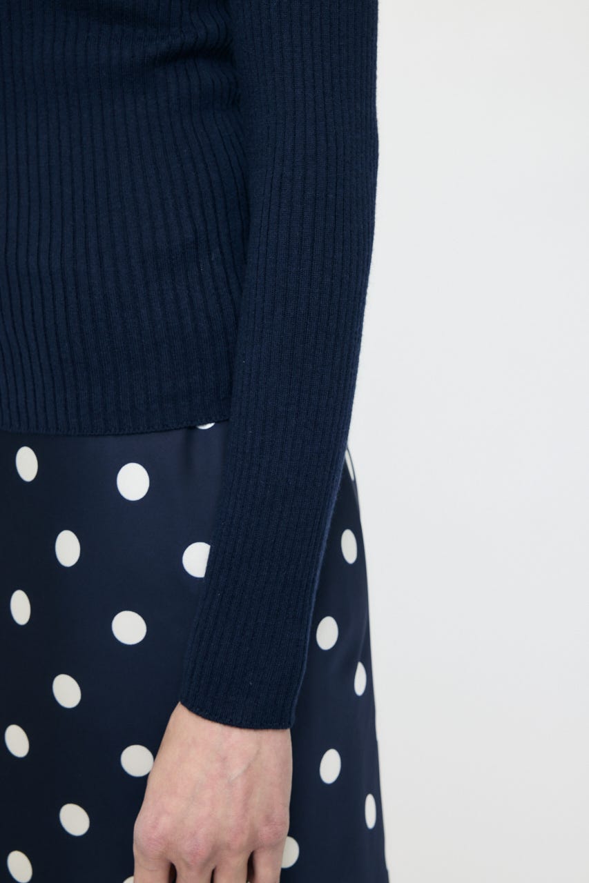 SILK MIX HENRY NECK トップス D/NVY FREE