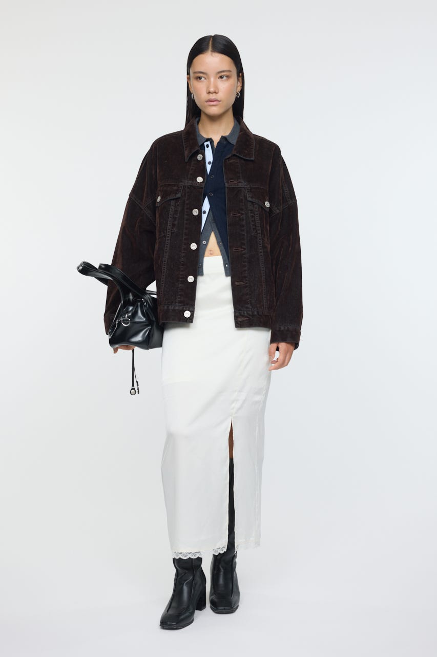 DOUBLE LAYERED ニットシャツ D/NVY FREE