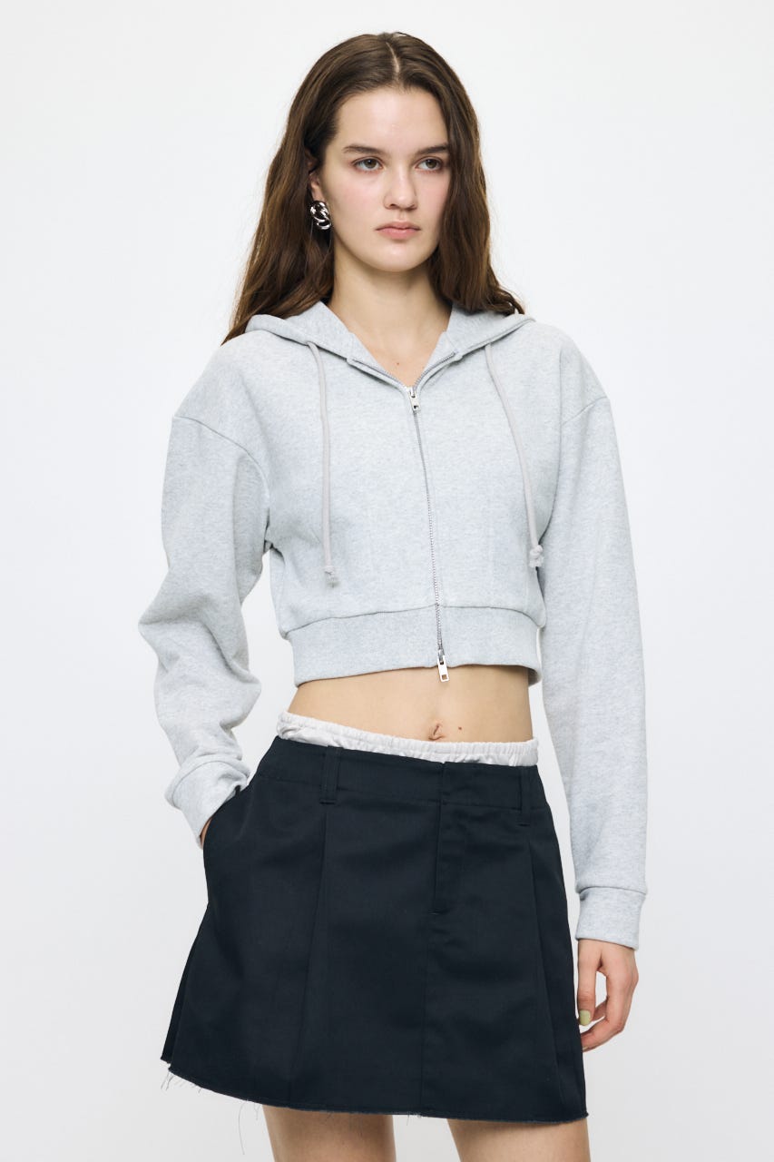 CORSET ZIP フーディー T.GRY FREE