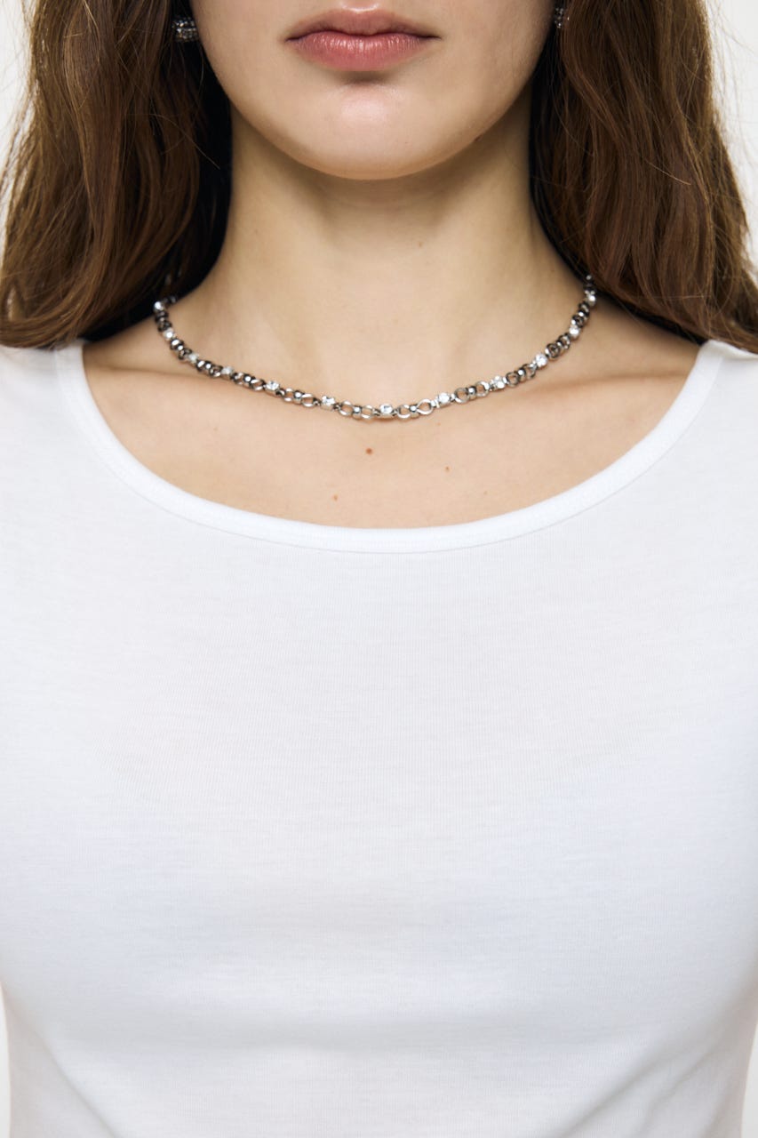 SUVIN GIZA BOAT NECK TEE WHT 1