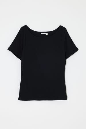 SUVIN GIZA BOAT NECK TEE