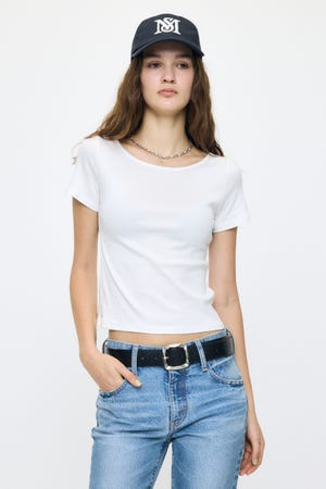 SUVIN GIZA BOAT NECK TEE