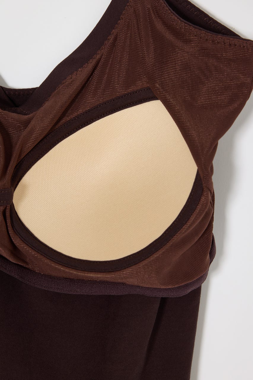 BACK OPEN CUP IN キャミ BRN 2