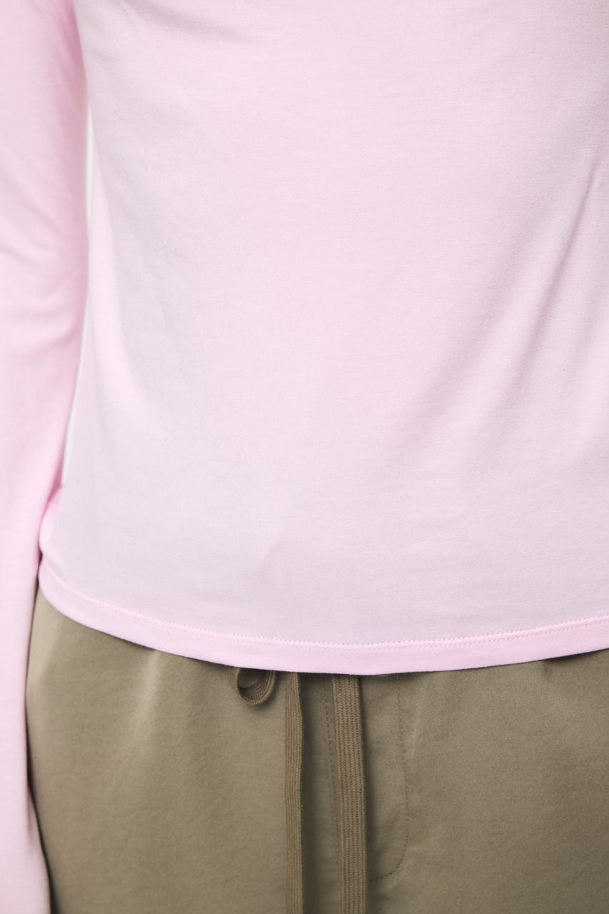 ASYMMETRY TWIST NECK トップス L/PNK FREE