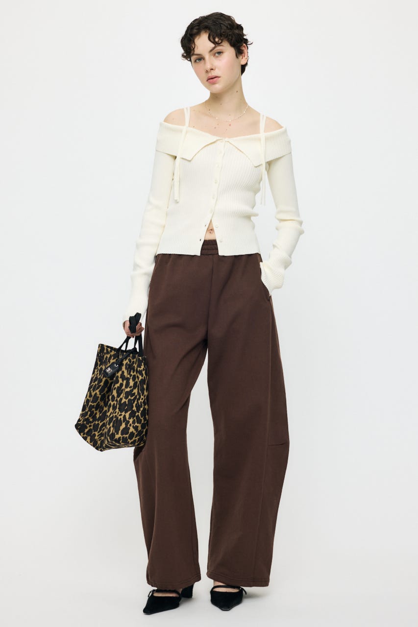 【WEB限定】CURVE LINE SWEAT パンツ BRN 2