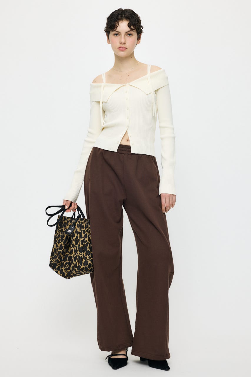 【WEB限定】CURVE LINE SWEAT パンツ BRN 2