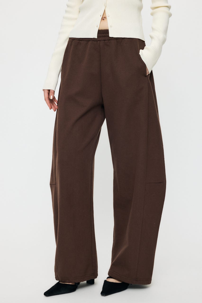 【WEB限定】CURVE LINE SWEAT パンツ BRN 2