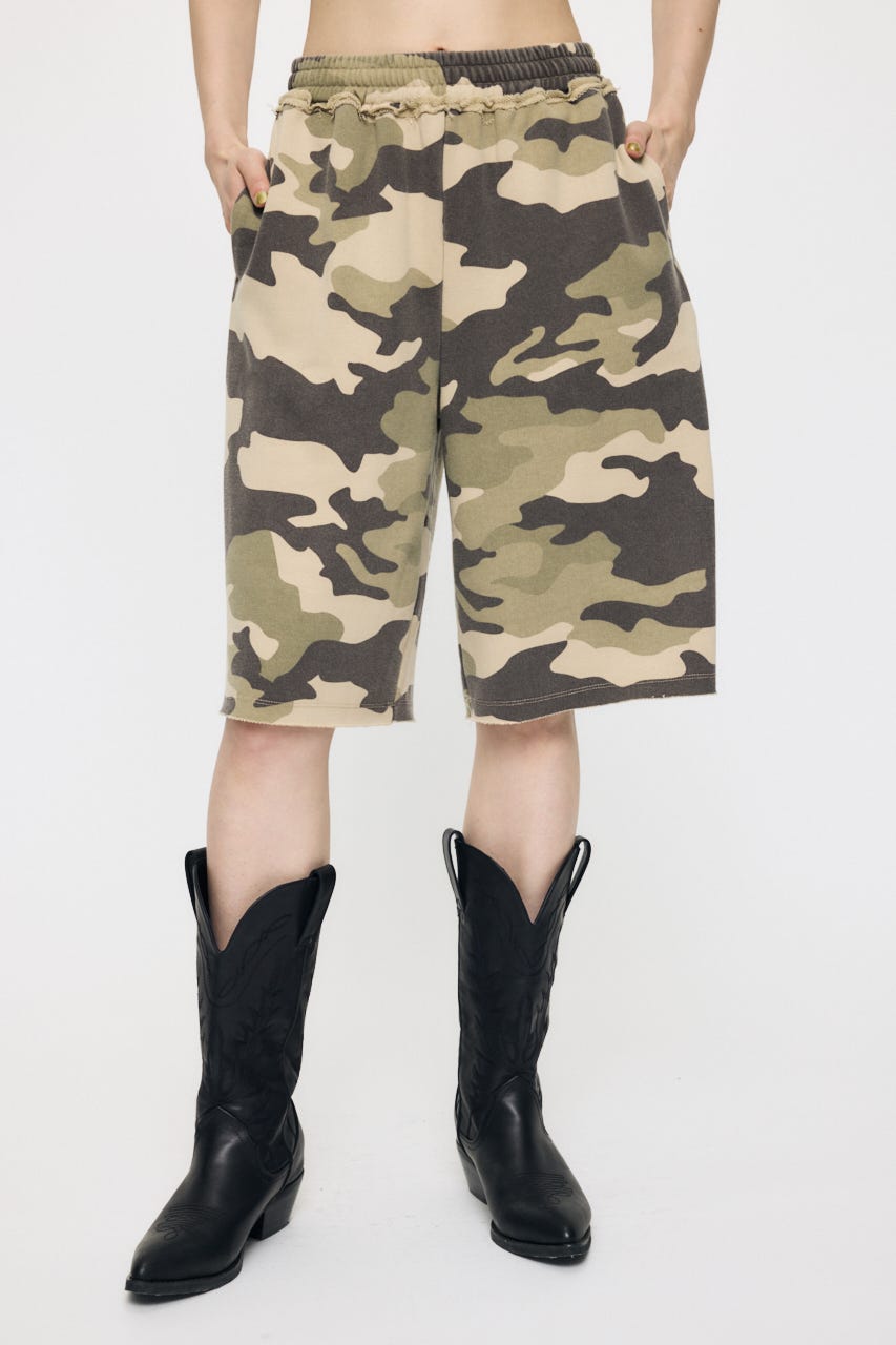 BERMUDA SWEAT ショーツ 柄KHA FREE