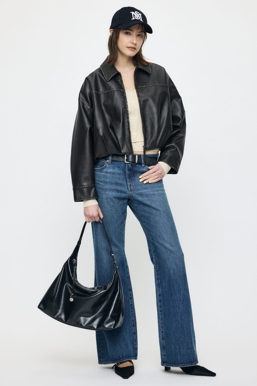 GATHER HEM ジャケット BLK FREE