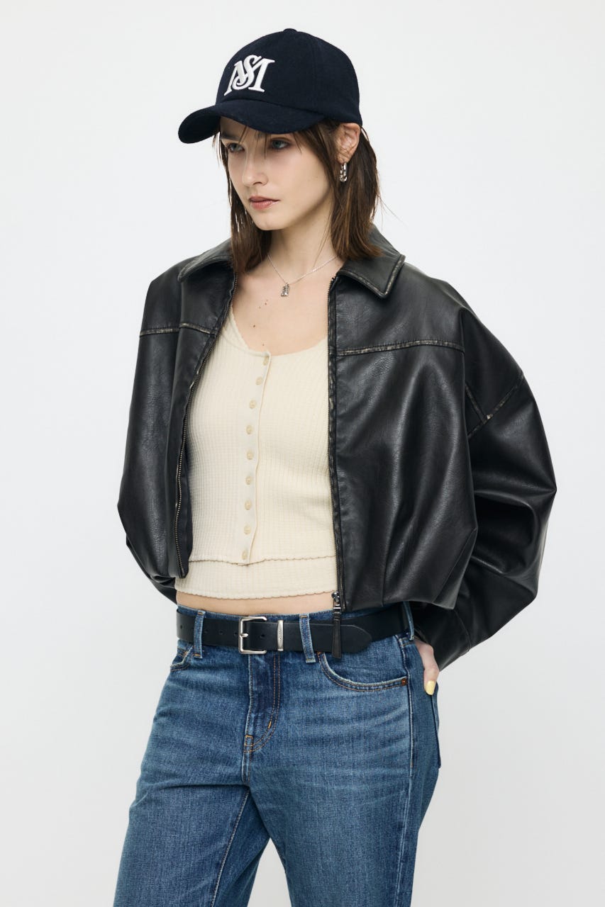 GATHER HEM ジャケット BLK FREE