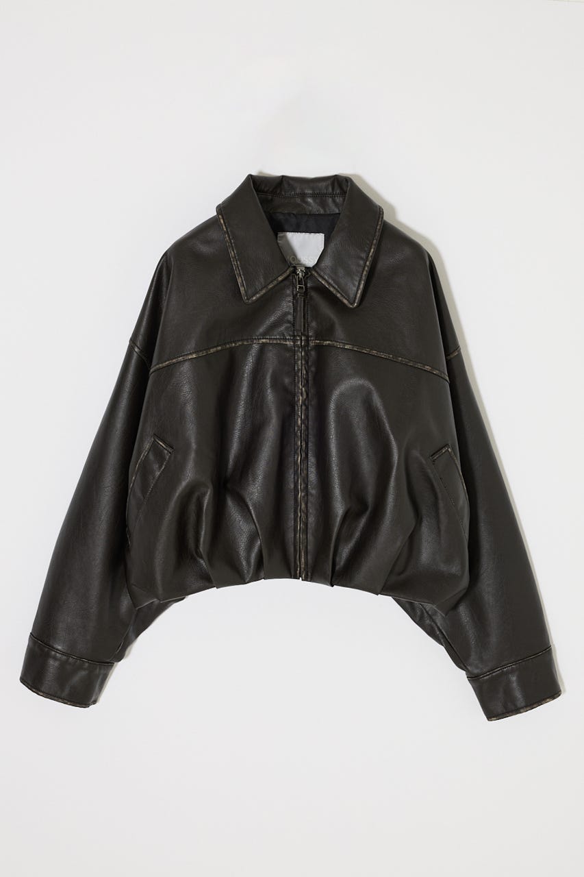 GATHER HEM ジャケット BLK FREE