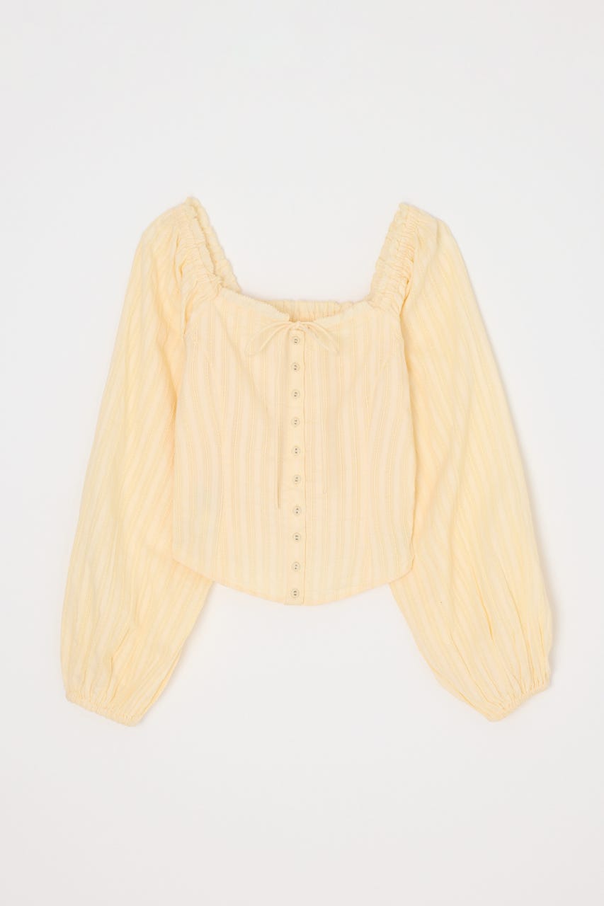 LACE TRIMMED CORSET ブラウス L/YEL 1