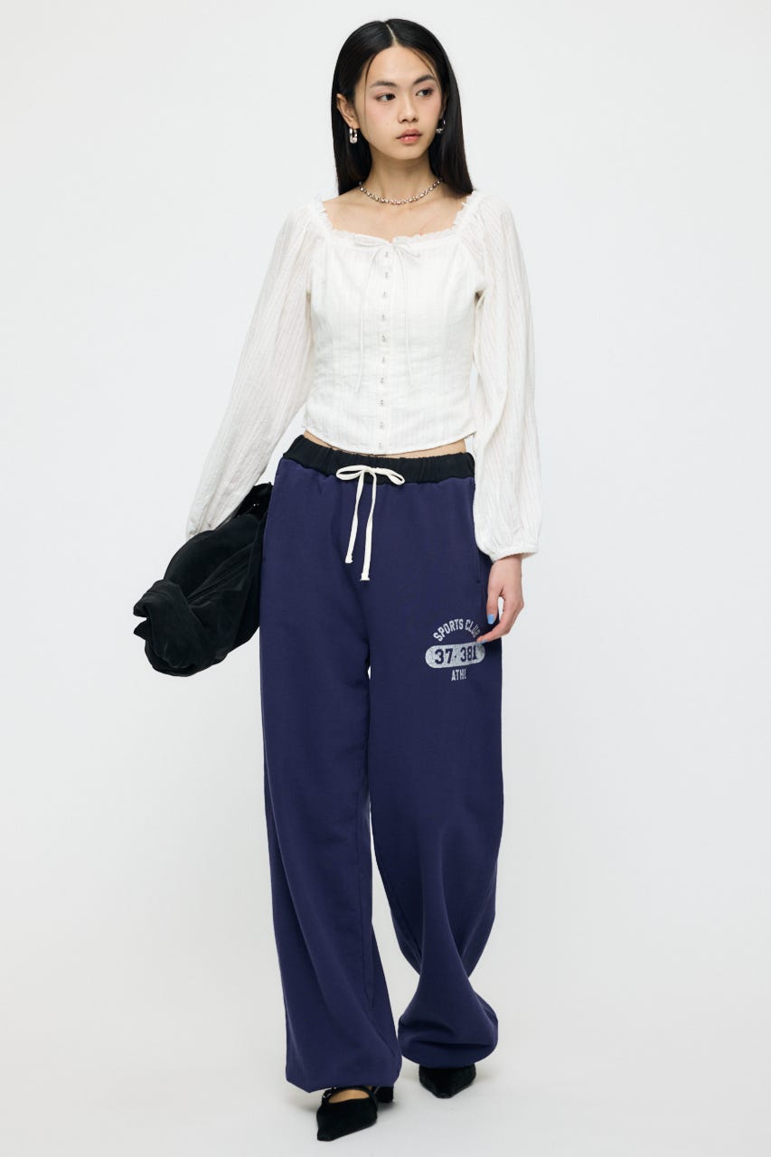 LACE TRIMMED CORSET ブラウス WHT 1