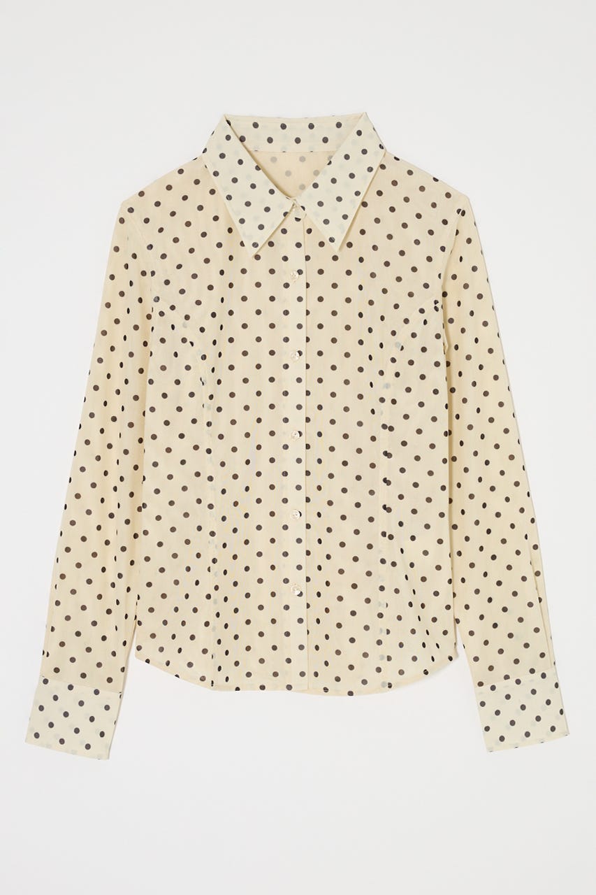 DOT TULLE シャツ 柄WHT FREE