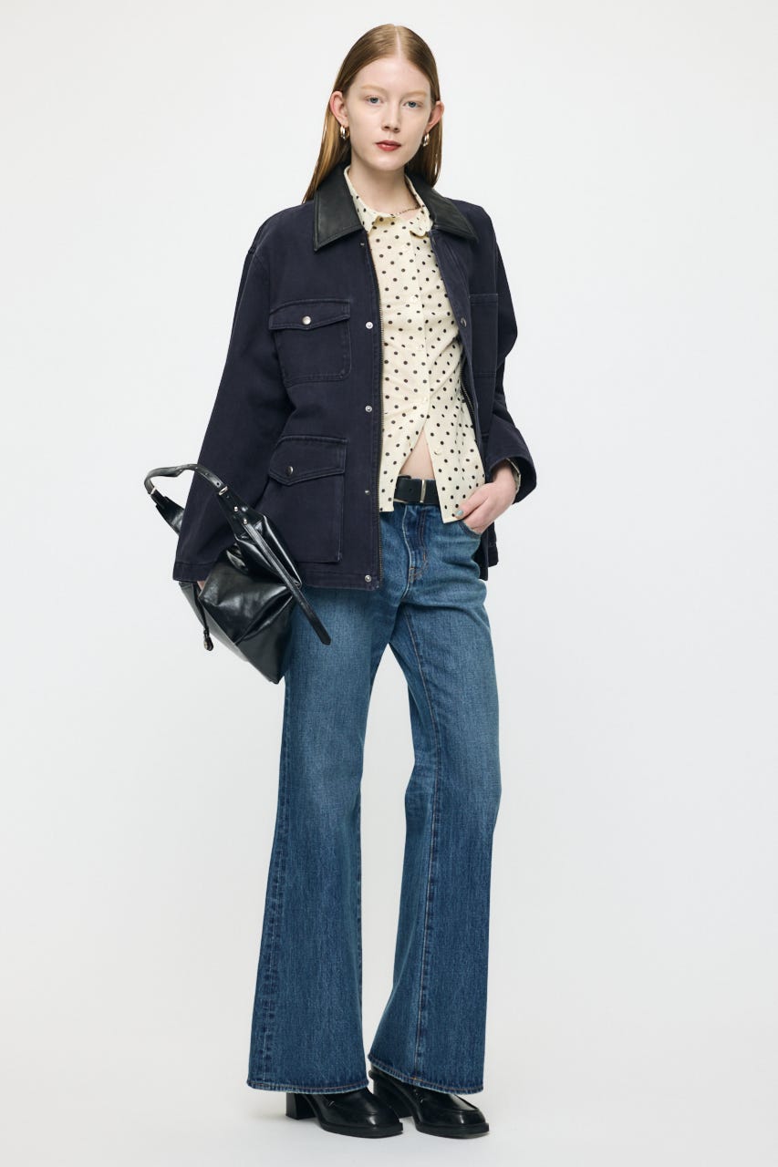 DOT TULLE シャツ 柄WHT FREE