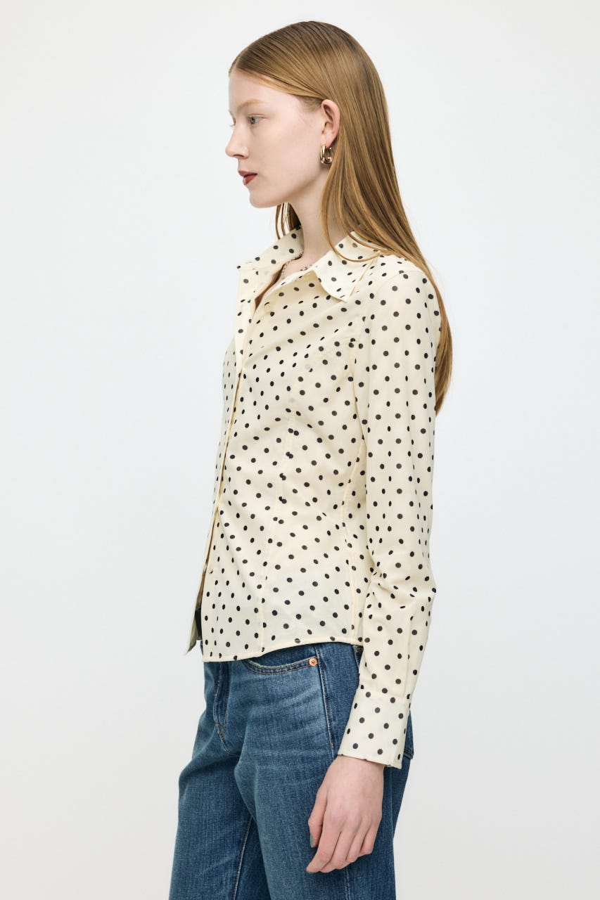 DOT TULLE シャツ 柄WHT FREE