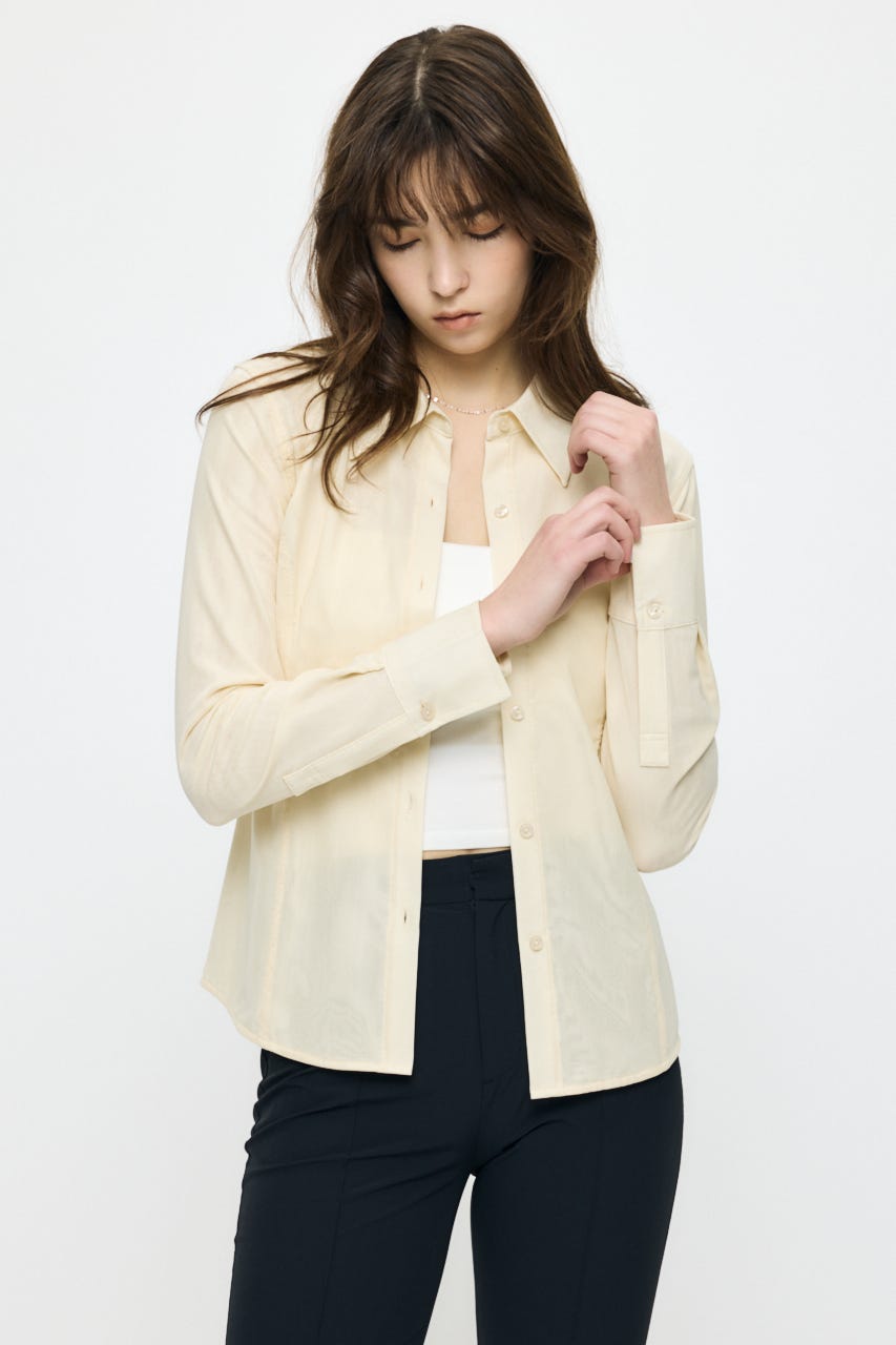 DOT TULLE シャツ IVOY FREE