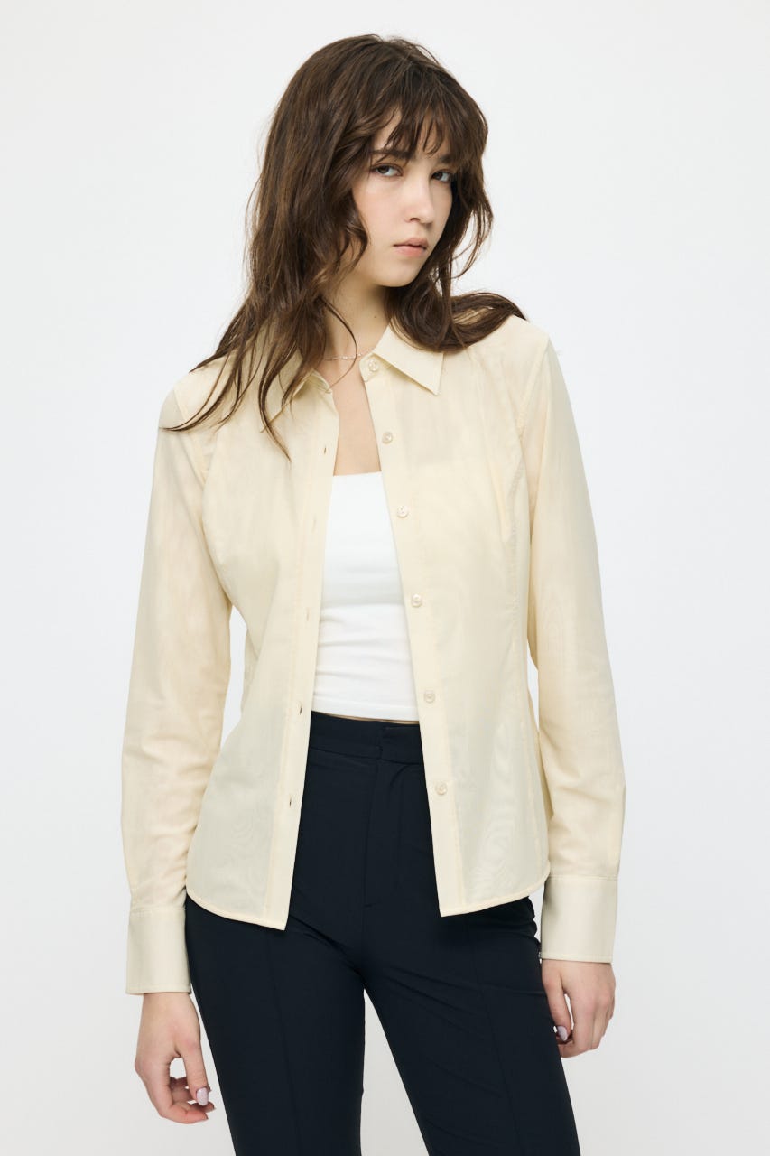 DOT TULLE シャツ IVOY FREE