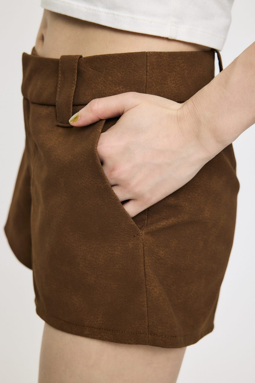 F/SUEDE SHORT パンツ BRN 1