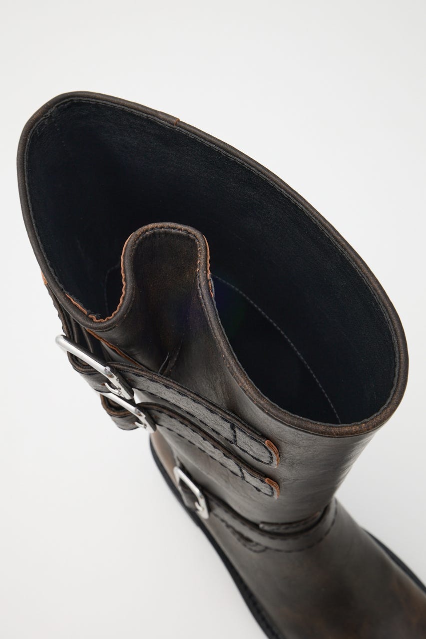 BELTED BIKER ブーツ D/BRN S