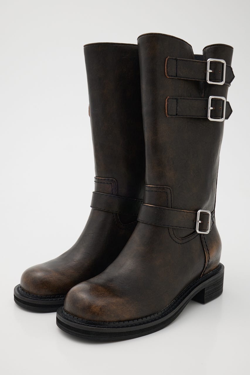 BELTED BIKER ブーツ D/BRN S