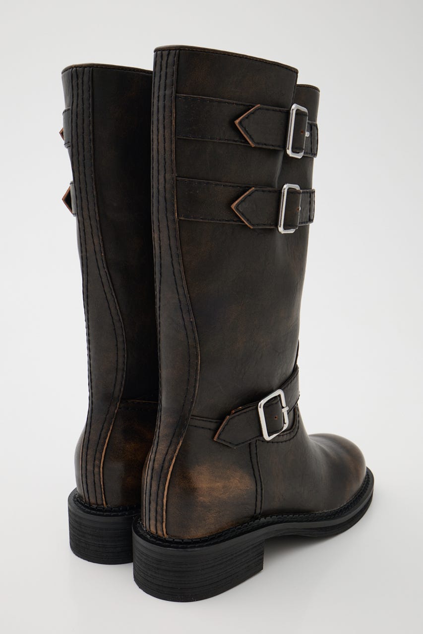 BELTED BIKER ブーツ D/BRN S